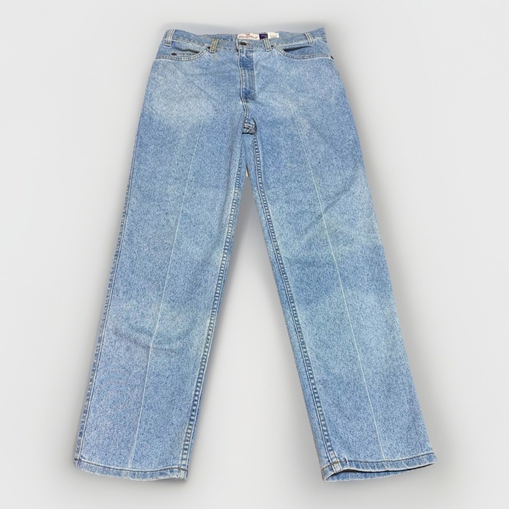 Levi's 540 Brown Tab 34x30 Vintage 90s Relaxed Fit Blue Denim Mexico Jeans Orang